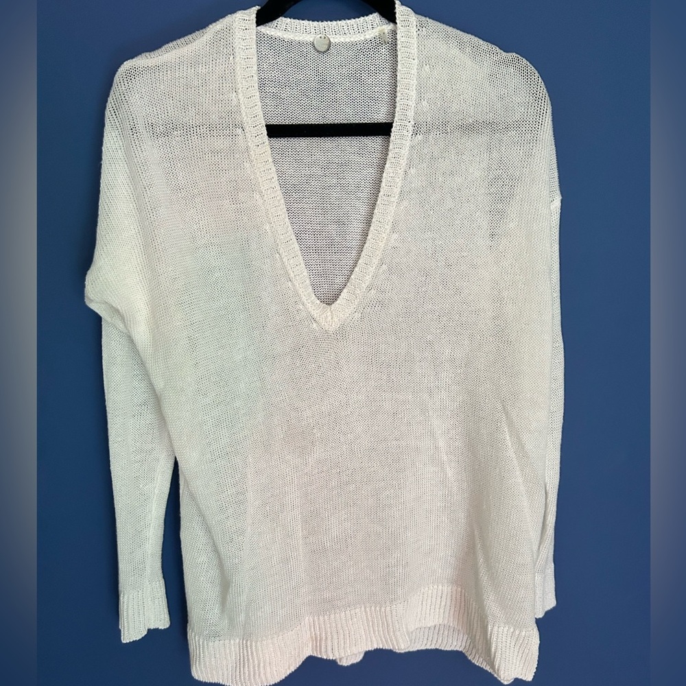 Margaret O’Leary LINEN WASHABLE sheer summer sweater🏝️👙☀️